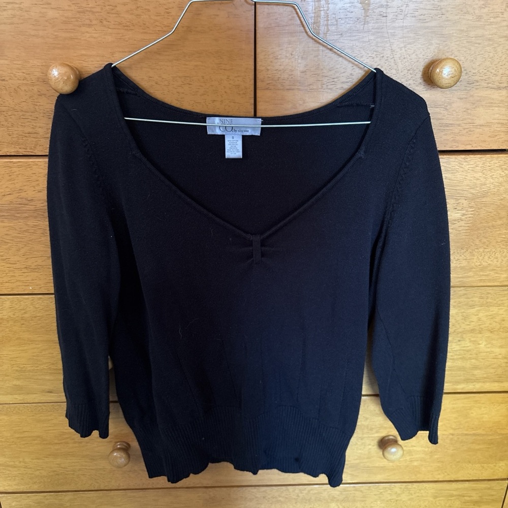 Black V-Neck Sweater